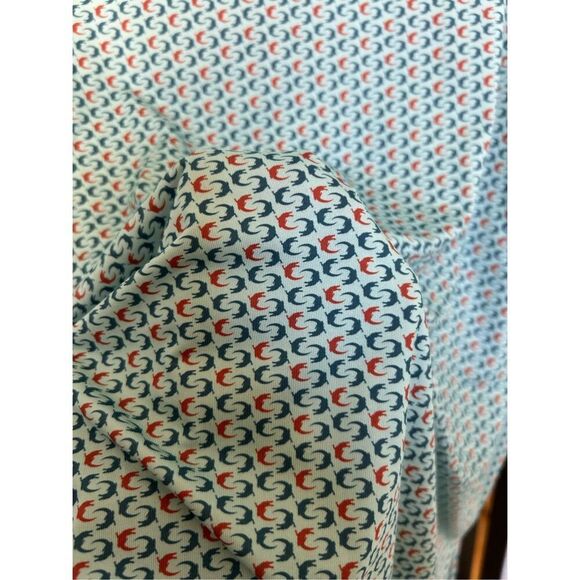 Izod Golf XXL Polo Shirt Geometric Dolphin Print Blue Red Short Sleeve - Picture 7 of 8